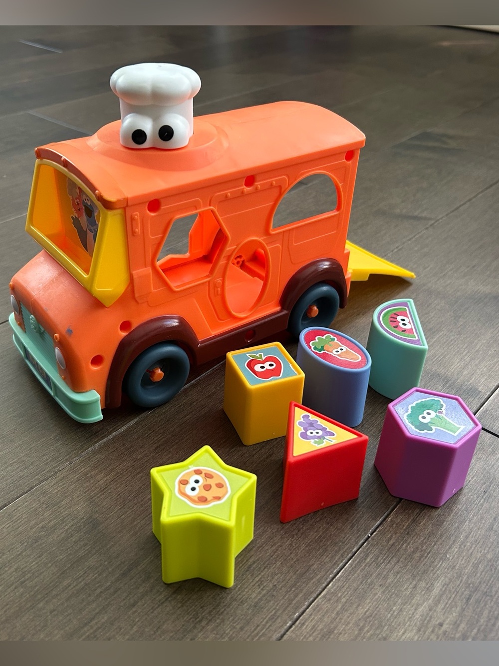 Cookie Monster Sesame Street Shape-Sorting Food Truck Toy for Kids